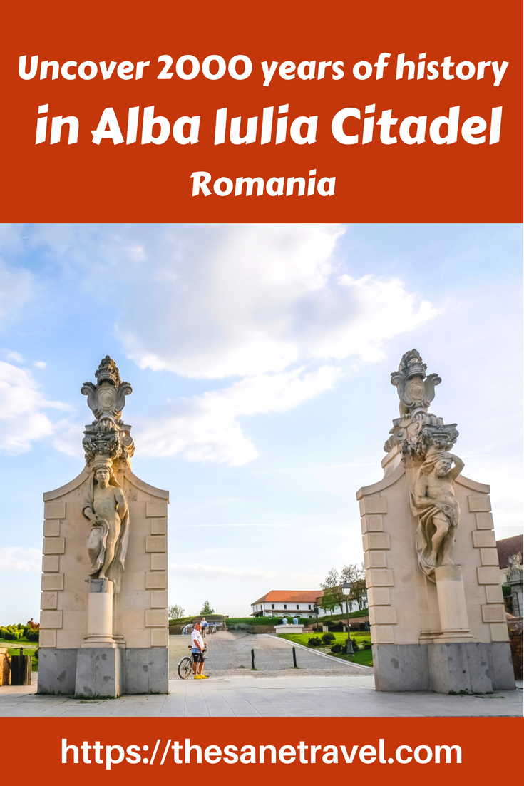 Alba-Iulia is a small town in Romania but is of a great importance in the history of the country. It was there when in 1918 the three main regions united to form the present Romania. The main attraction for travelers in Alba Iulia is Alba Carolina, the largest citadel in Romania, where also this event took place. Use the opportunity to uncover 2000 years of history in Alba Iulia Citadel, Romania!  #travel #visitRomania #AlbaIulia #travel blog #travelphotography
