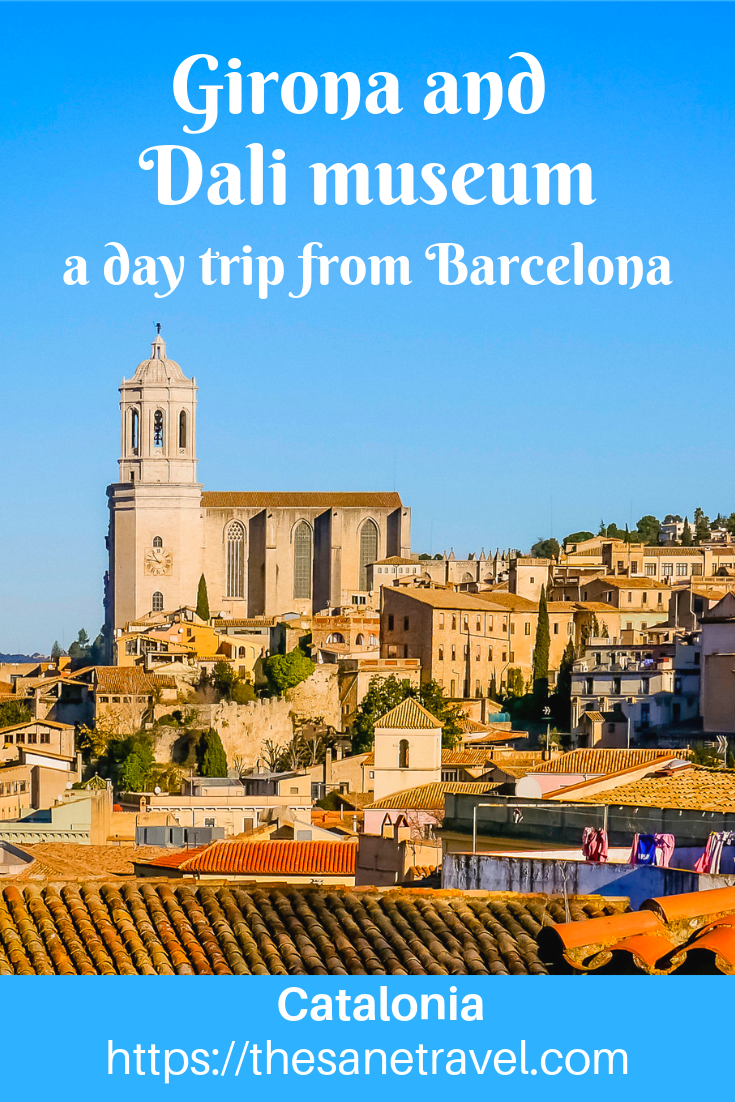 Girona in Catalonia is a city in its own right almost 100 kilometres away from Barcelona. It is a great day trip from Barcelona. Girona was one of the filming locations of the Game of Thrones series. It’s not a bad idea to visit Girona in winter because it isn't empty in winter like many coastal towns. Check the things to do in Girona and Dali Theatre Museum in Figueres. #travel #Europetravel #visitCatalonia #barcelonadaytour #barcelonadaytrip GironaGamesofThrones #travelblog #travelphotography