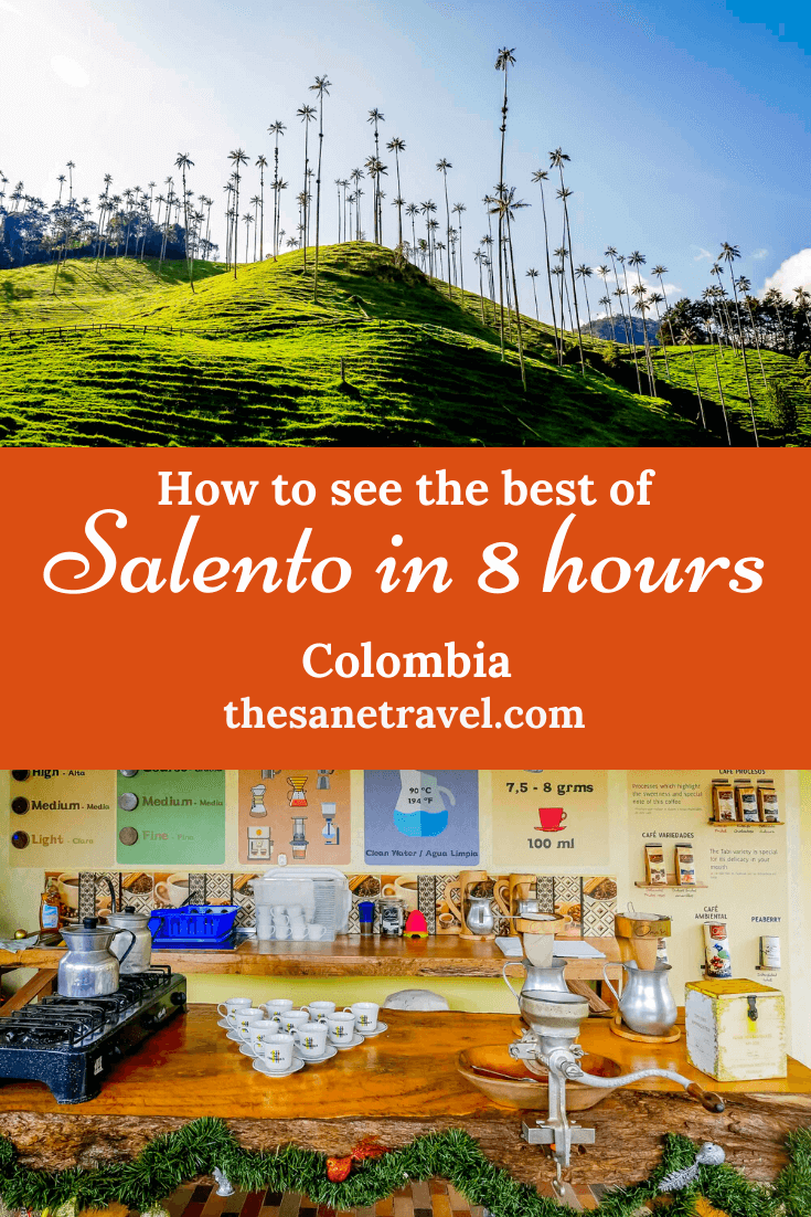 When putting together my Colombia travel itinerary I ended up having just one day for visiting Salento, seeing wax palm trees, the national emblem of Colombia, in Cocora valley and doing an Ocaso coffee tour there. So here is how I did it, starting my trip from Pereira to Salento by bus early in the morning and returning back to Pereira airport for an evening flight to Bogota. #visitColombia #Ocasocoffeetour #Salentotour #CocoraValleySalento #coffeetourSalento #travelphotography