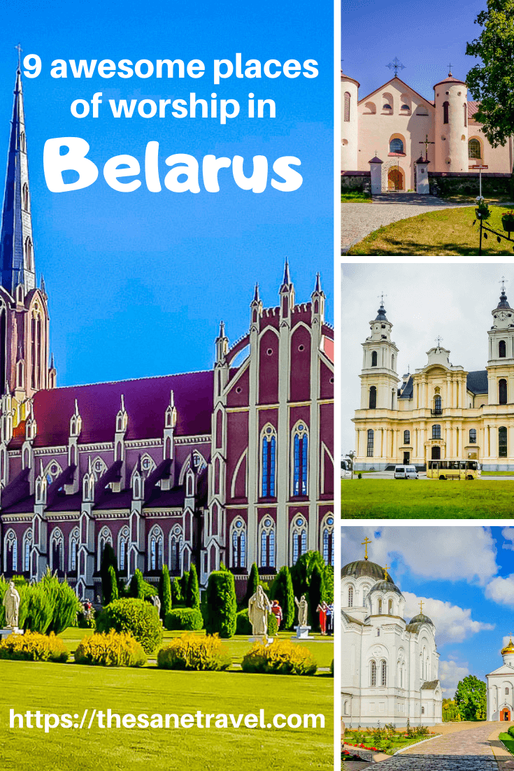 Many of the best places to visit in Belarus are places of worship. Here’s the list I made of churches and monasteries to visit in Belarus outside Minsk, and if you care to research the subject, you’ll find many more apart from those mentioned. The best way of visiting them is traveling by car or joining a tour group. Trust me you will not believe these stunning buildings exist in Belarus. #visitBelarus #churchesBelarus  #Oldarchitecture #travelphotography