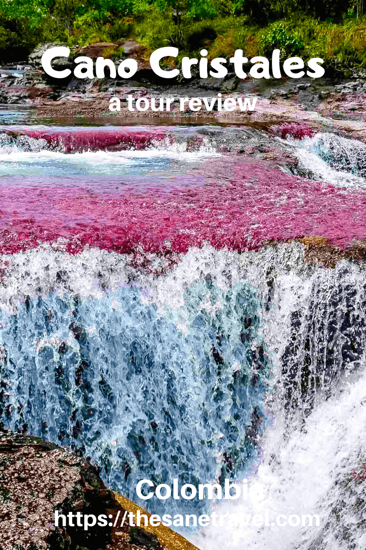 The Cano Cristales River is a unique place in Colombia and all over the world. Flowing 80 kilometres through a narrow gorge that levels out on stone terraces, it is sometimes called the “Liquid Rainbow”.  From July to November, the Cano Cristales River strikes with shades of red, blue, yellow, orange and green in a vibrant natural display, being a unique place on Earth where you can see that. Read my Cano Cristales tour review. #CanoCristales #visitColombia #naturalwonder #travelphotography