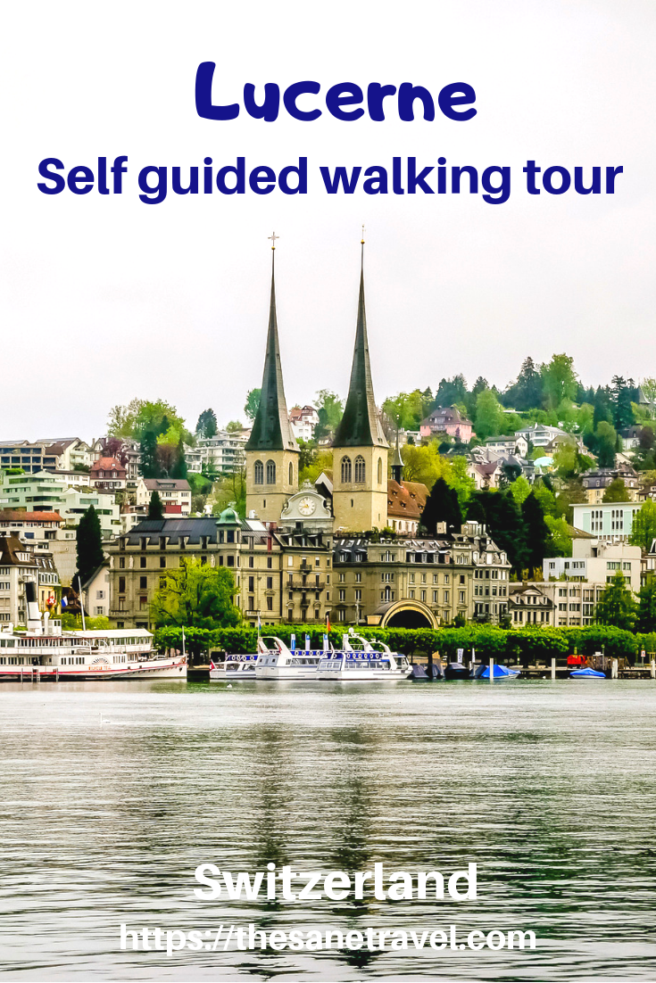 Lucerne in Switzerland also known by local German name as Luzern is a lively town. There are lots of things to do in Lucerne. With its location at the Lucerne lake city is an ideal starting point for boat trips or visiting nearby mountains. Want to explore Lucerne on your own? Start your self-guided city walking tour from Lucerne train station! Here is how! #visitEurope #visitSwitzerland #visitLucerne #Luzern #travelblog #travelphotography #citywalk