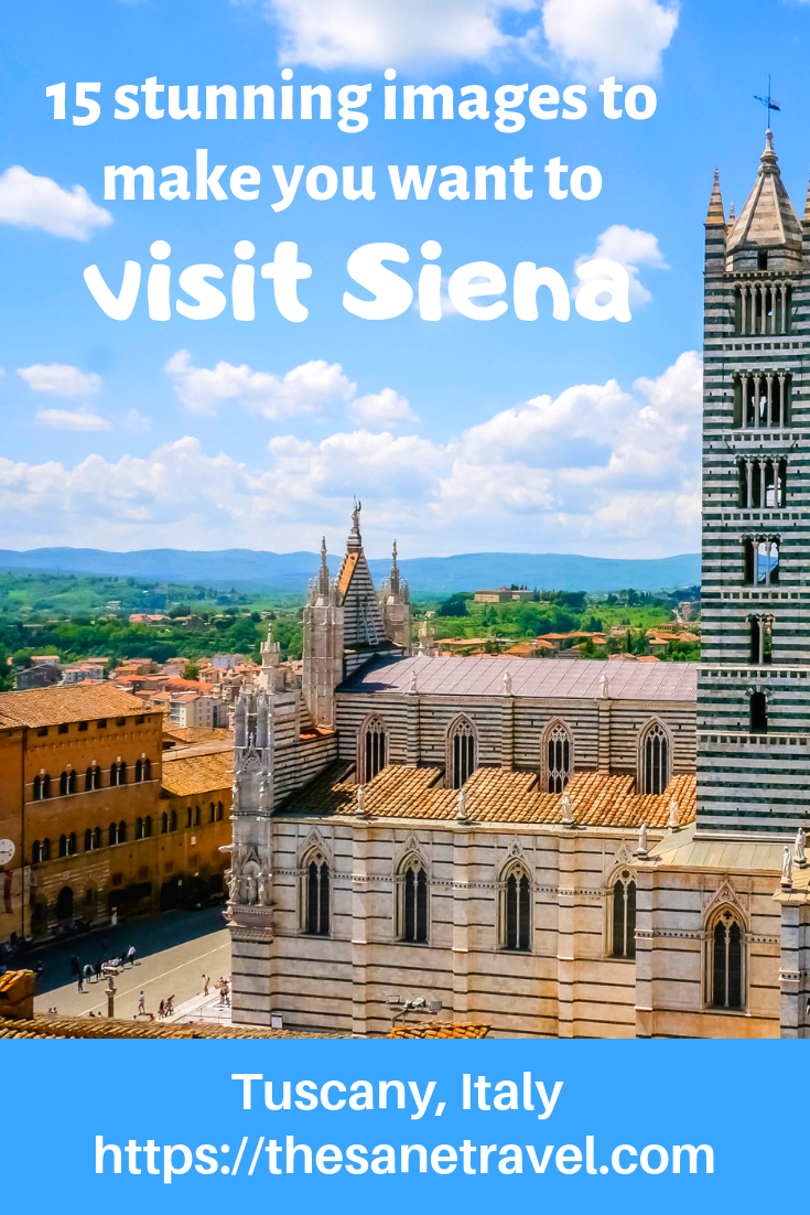 Siena in Tuscany is a UNESCO world heritage site and one of the best preserved historic cities in Italy. Medieval Siena boasts many well-preserved Gothic buildings, some of them dating back to the eleventh century including the terrific Siena Cathedral. It’s a day trip from Florence or a part of your Tuscany road trip. It is the place not to miss when you visit Tuscany. My Siena photos will show you the way. #Siena #unescoworldheritagesite #Tuscany #travelblog #travelphotography #Europetravel