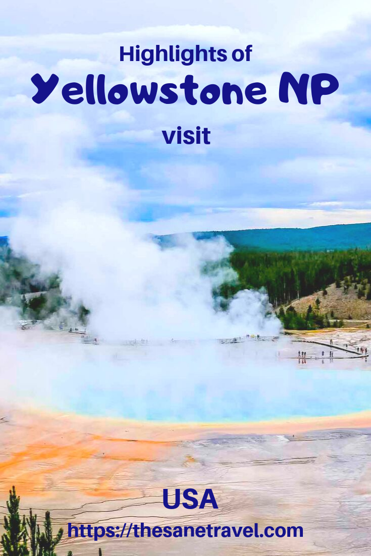 Yellowstone National Park in the US is the world’s first national park established in 1872. It’s home to the largest population of wild bison in the world.  It has a canyon, a lake, and a series of limestone terraces as well as an abundance of roaming wildlife. It has more than 500 active geysers, and about 290 waterfalls. Here are the highlights of my visit to this stunning park. #Yellowstonenationalpark #visityellowstone #Austineadventures #travelphotography #travelblog #valueoftravel