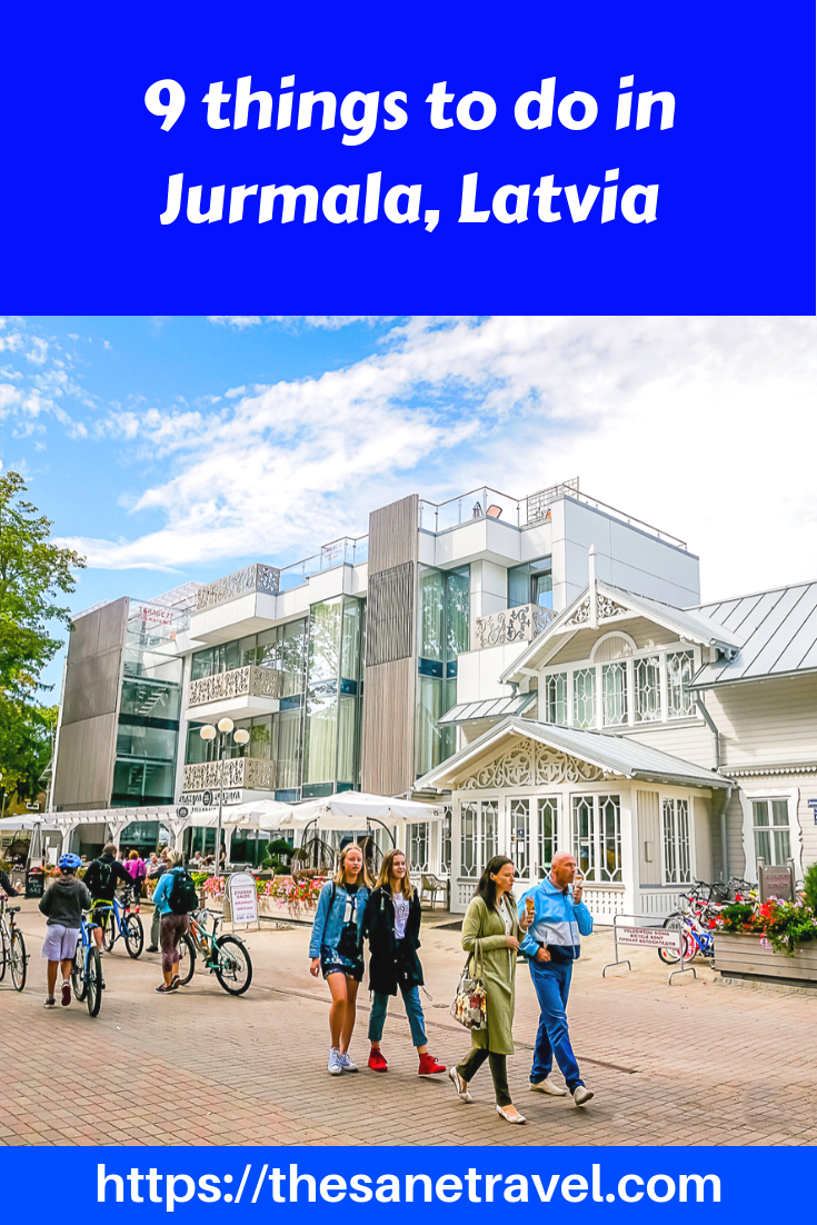 No trip to Riga, Latvia is complete without visiting Jūrmala, the seaside resort. It is close to Riga and easily accessible by train, and its white sandy beaches are just incredible. Check my list of things to do in Jūrmala apart from staying at the beach. #travel #travelblog #Europetravel #visitLatvia #visitJurmala #Jurmala #travelphotography #seasideresort