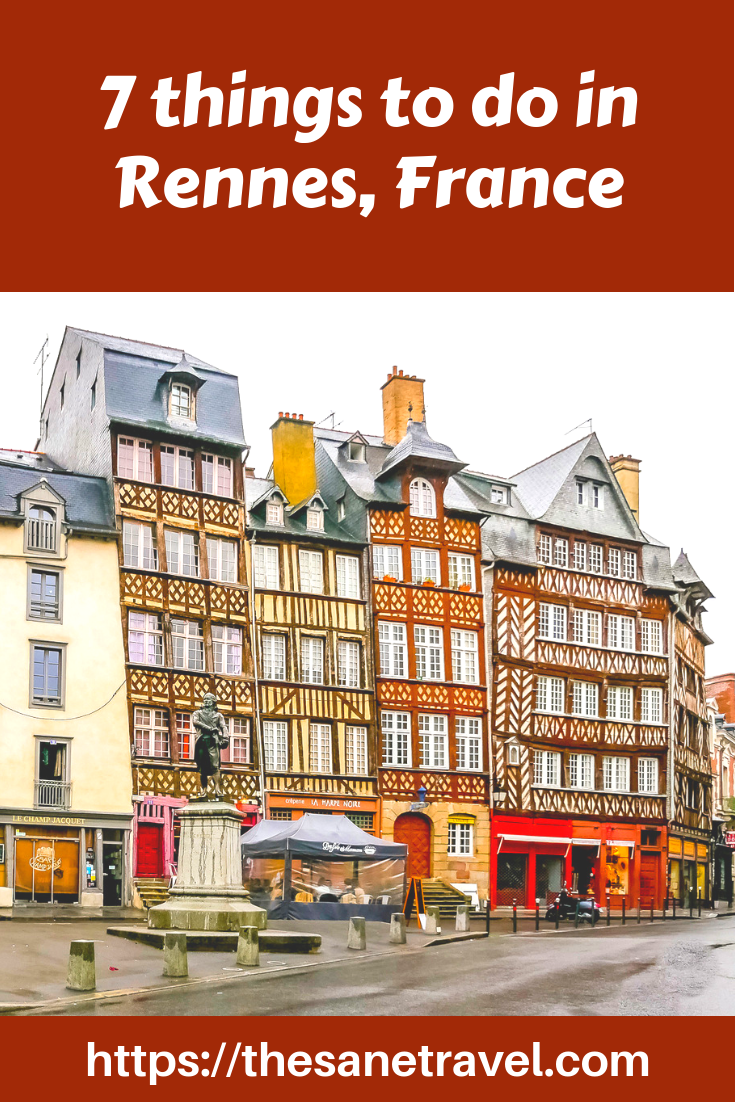 Colourful Rennes, capital of Brittany just two hours from Paris by high speed train, is well worth visiting, firstly because of the almost 300 historic half-timbered buildings. Check the things to do in Rennes for your travel inspiration. #Rennes #visitFrance #visitBrittany #travelphotography #travelblog #travelphotography #Europetravel #culturetravel